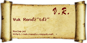 Vuk Renátó névjegykártya
